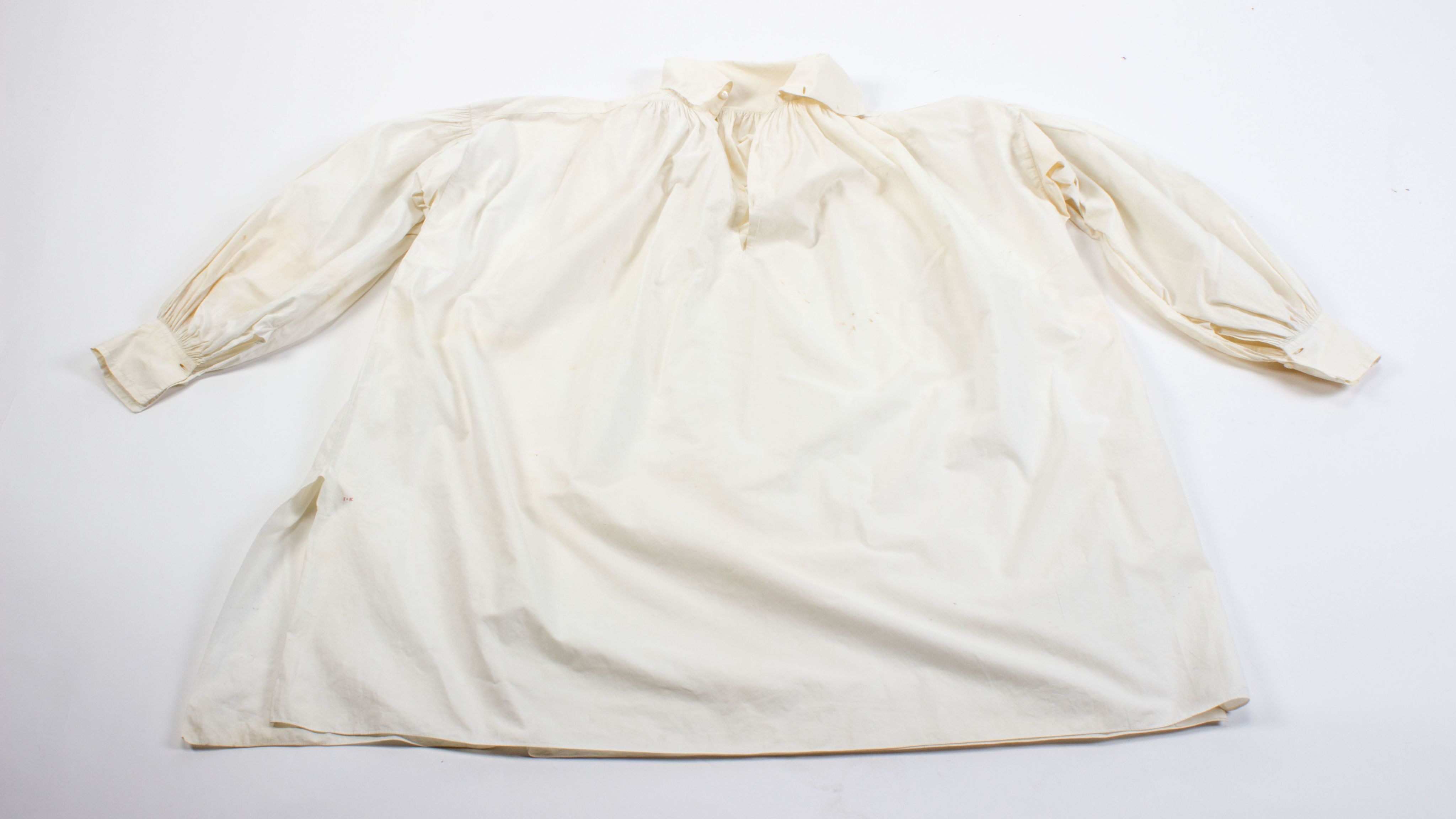 Gentleman's white shirt on white background